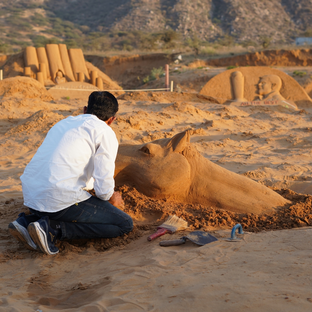 Sand Art Ajay Rawat Pushkar