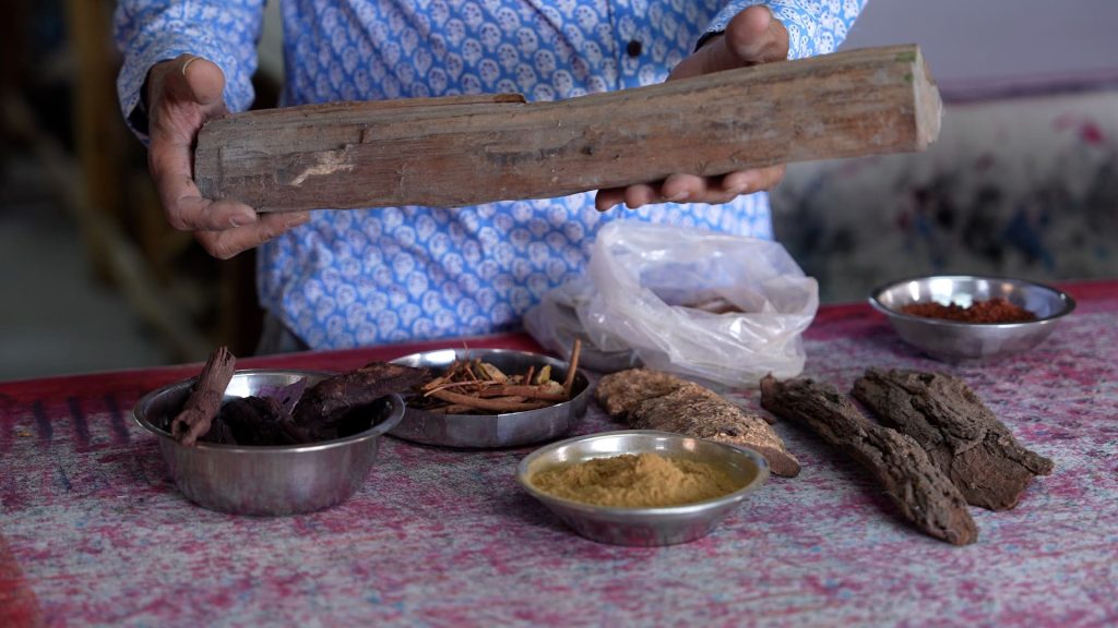 Sanganeri Block Printing: Beyond the Surface with Raj Kumar Pandey 2 Natural ingredients for sanganeri block printing colours